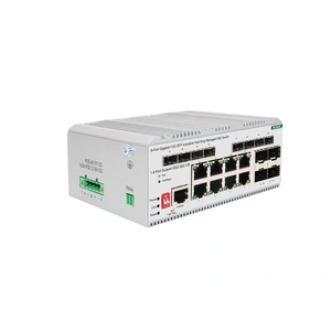 8-Port Gigabit +12G SFP Industrial Fast Ring Managed High PoE Switch(1-8 Port Support IEEE 802.3 Bt)
